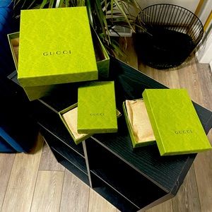 3 Gucci Boxes (Dustbags included for the two smaller boxes)